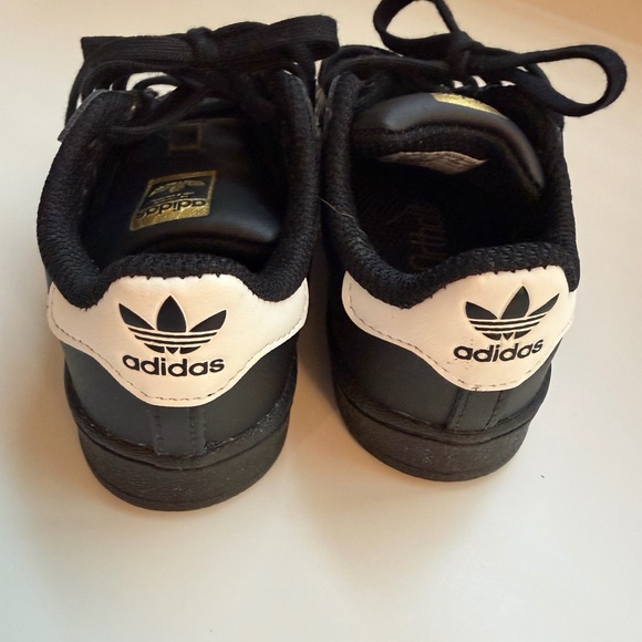 Adidas Kids Black and White Sneakers - Picture 5 of 7